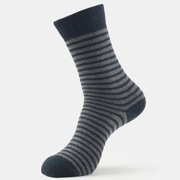 Jockey Men Black Striped Calf-Length Socks-46