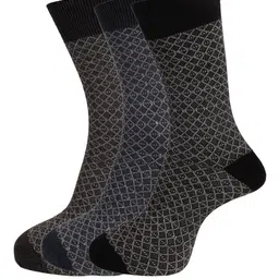 Dollar Socks Men Pack Of 3 Assorted Patterned Cotton Full-Length Socks-11