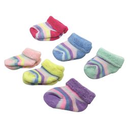 SYGA Infant Kids Pack of 3 Patterned Cotton Knee-Length Socks-16