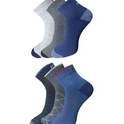 HRX by Hrithik Roshan Men Pack of 6 Patterned Ankle-Length Socks-24