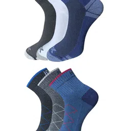 HRX by Hrithik Roshan Men Pack Of 6 Patterned Ankle Length Socks-picture-19