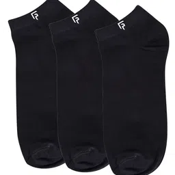 FOOTPRINTS Pack of 3 Black Solid Ankle-Length Socks-14