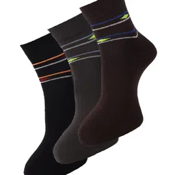 Dollar Socks Men Pack of 3 Assorted Cotton Ankle-Length Socks-image-80