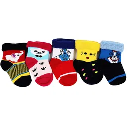 RC. ROYAL CLASS Infant Kids Pack Of 5 Assorted Cotton Ankle-Length Socks-71