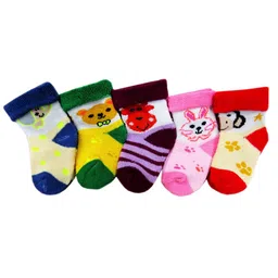 RC. ROYAL CLASS Infant Kids Pack Of 5 Assorted Cotton Ankle-Length Socks-18