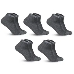 Xjarvis Unisex Pack Of 5 Combed Cotton Ankle-Length Socks-49
