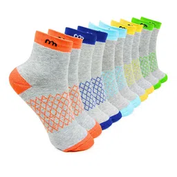 BAESD Kids Pack Of 5 Patterned Cotton Ankle-Length Socks-4