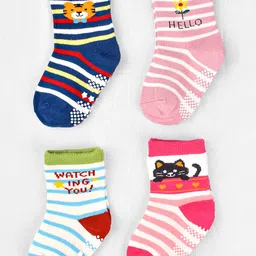 FOOTPRINTS Kids Pack Of 6 Patterned Cotton Ankle-Length Socks-2