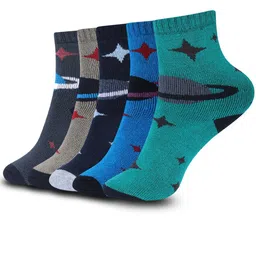 Dollar Socks Kids Pack Of 5 Assorted Patterned Above Ankle Length Socks-15