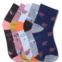 Dollar Socks Kids Pack Of 5 Assorted Above Ankle-Length Socks-picture-42