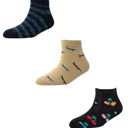 Cotstyle Men Pack Of 3 Patterned Assorted Ankle-Length Socks-15
