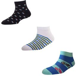 Cotstyle Pack Of 3 Patterned Ankle-Length Socks-14