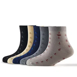 Cotstyle Men Pack Of 5 Patterned Ankle-Length Socks-picture-50