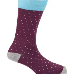 The Tie Hub Men Purple Crew Length Socks-image-9