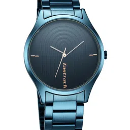 Fastrack Men Blue Brass Dial & Blue Bracelet Style Straps Analogue Watch 3184QM01-42