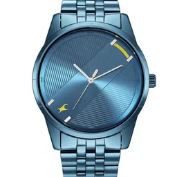 Fastrack Men Blue Brass Dial & Blue Bracelet Style Straps Analogue Watch 3277QM01-36