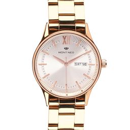 MONT NEO Men Stainless Steel Bracelet Style Straps Analogue Watch 8007T-M3303-26