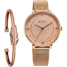 Titan Women Stainless Steel Bracelet Style Straps Analogue Watch 2673WM04F-image-23