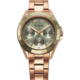 Titan Women Dial & Stainless Steel Bracelet Style Straps Analogue Watch 95315KM03-picture-12