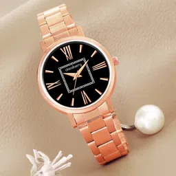 DressBerry Women Patterned Dial & Bracelet Style Straps Analogue Watch HOBDB-236-BK-picture-11