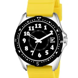 Kool Kidz Unisex Kids Multicoloured Dial & Yellow Straps Analogue Watch KOOL KIDZ DMK 044N YL-2