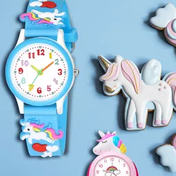 SWADESI STUFF Kids Round Analogue Watch UNICORN SKY BLUE-picture-22