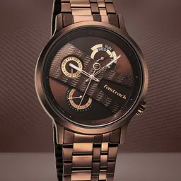 Fastrack Men Brass Skeleton Dial & Straps Analogue Watch 3301QM01-picture-48