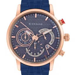 GIORDANO Men Dial & Stainless Steel Textured Straps Analogue Watch GZ-50078-33-34