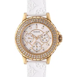 GUESS Women Embellished Dial & Textured Straps Analogue Watch- GW0411L1-image-36