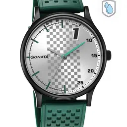 Sonata Men Brass Printed Dial & Textured Straps Analogue Watch-picture-21