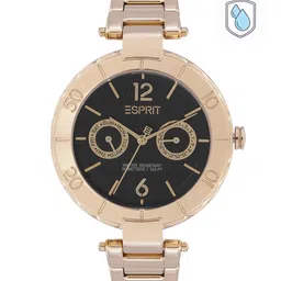 ESPRIT Women Black Dial & Gold-Toned Aria Multifunction Analogue Watch ES1L286M0075-image-5