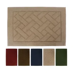 HOKIPO Brown Textured Anti-Skid Doormat-24