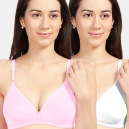 Sonari Pack Of 2 Pink & White Bra-27