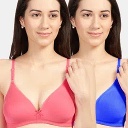 Sonari Pack Of 2 Coral & Blue Bra-21