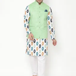 Hangup Men Printed Kurta with Pyjamas-27