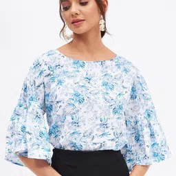 Kibo Floral Printed Crepe Top-picture-58