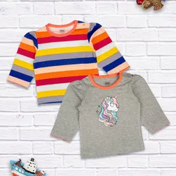 MeeMee Grey Striped Regular Top-image-88