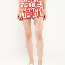 RAREISM Women Striped High-Rise Technology Shorts-image-4