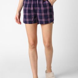 VASTRADO Women Checked Cotton Lounge Shorts-image-97