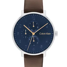 Calvin Klein Unisex Stun Leather Analogue Watch 25200406-20