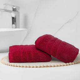 Sassoon Artemis Maroon 2 Pieces 650 GSM Pure Cotton High-Absorbent Hand Towels-image-15