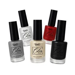 GLAM21 Set of 5 Color School Long Lasting Nail Lacquer 11 ml Each - Combo 07-99