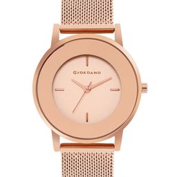 GIORDANO Women Rose Gold-Toned Mirrored Analogue Watch FA2052-55-35