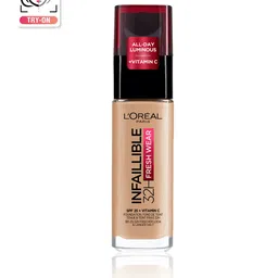 LOreal Paris Infallible 32H Fresh Wear Foundation with Vitamin C 30 ml - Golden Beige 140-42