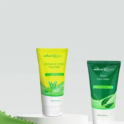 GEMBLUE BioCare Unisex Aloevera Face Wash 150 ml  & Neem Face Wash 150 ml Combo of 2-16
