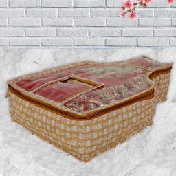 Kuber Industries Gold-Toned Checked Blouse Organiser-18