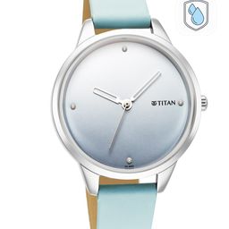 Titan Women Blue Brass Dial & Blue Leather Straps Analogue Watch 2664SL02-image-37