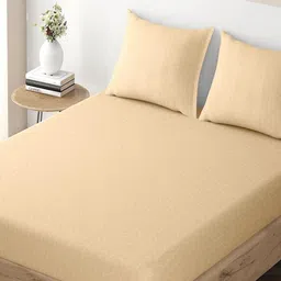 HOKIPO Microfiber 135 GSM Fitted King Bedsheet With 2 Pillow Covers-image-94