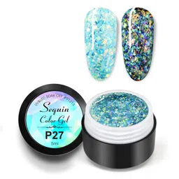VENALISA Peacock Foil Sequin Glitter Gel Nail Polish 5 ml - P27-image-11