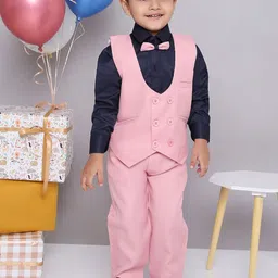 KID1 Infant Boys Double-breasted 4 Piece Suit-16